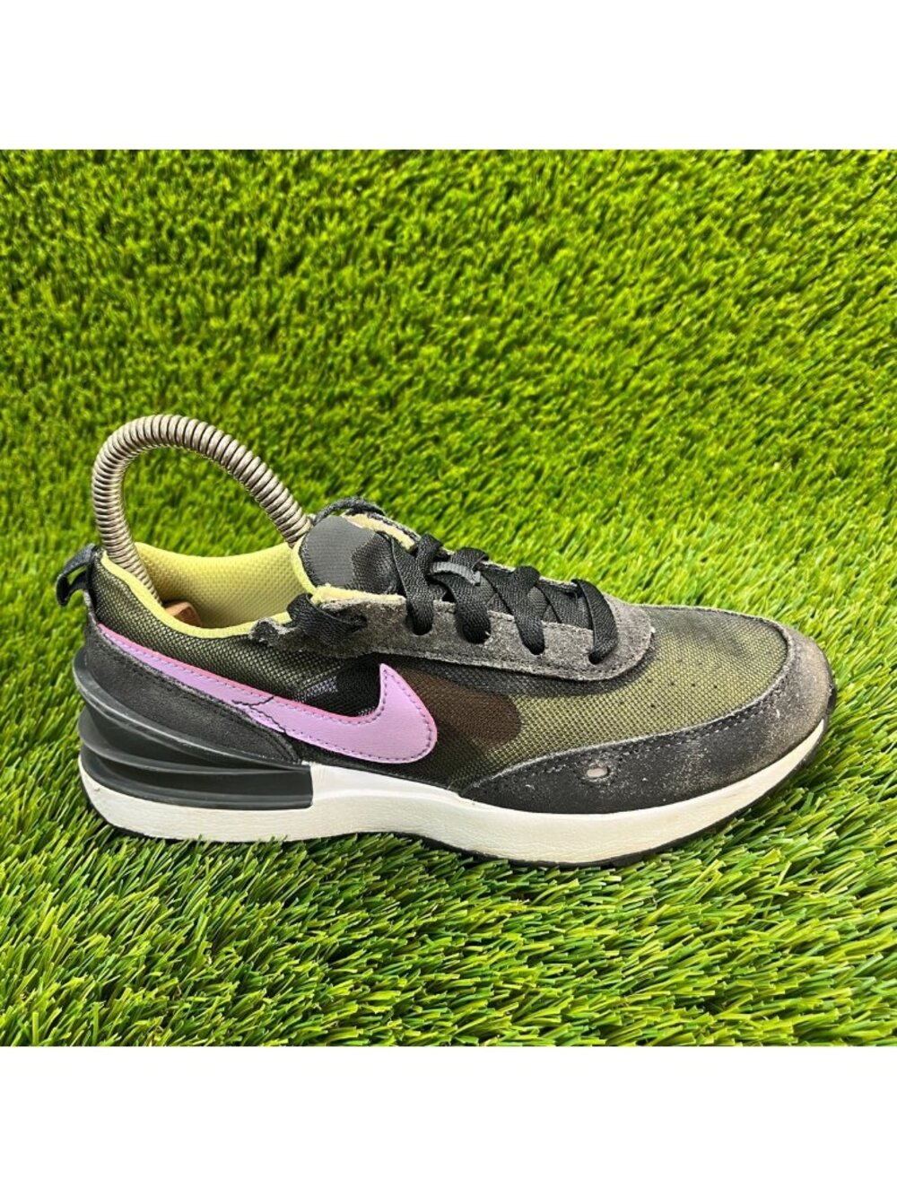 Nike Waffle One Girls Size 3Y Multicolor Athletic Black Purple Shoes Sneakers‎